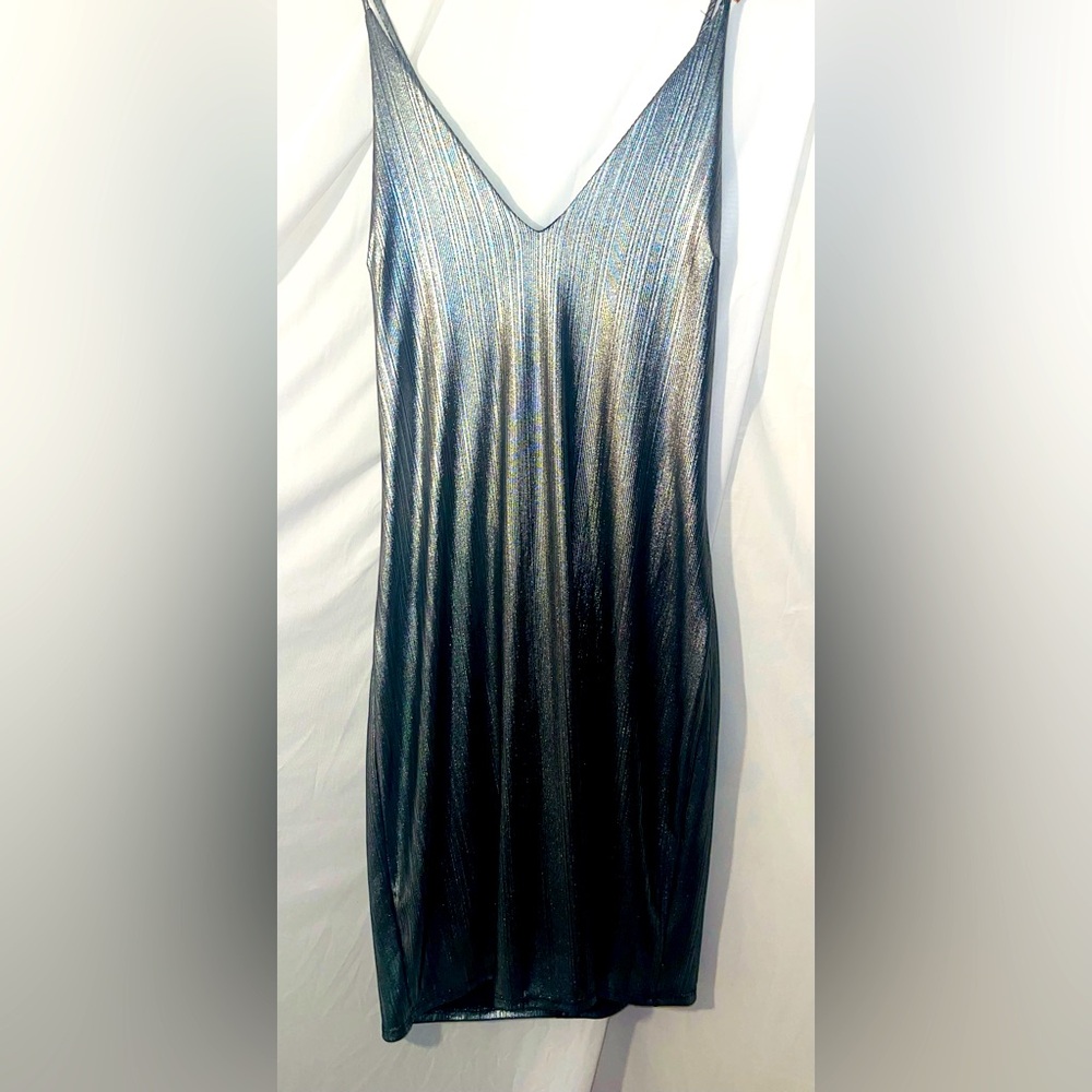 Soft Metallic mini dress